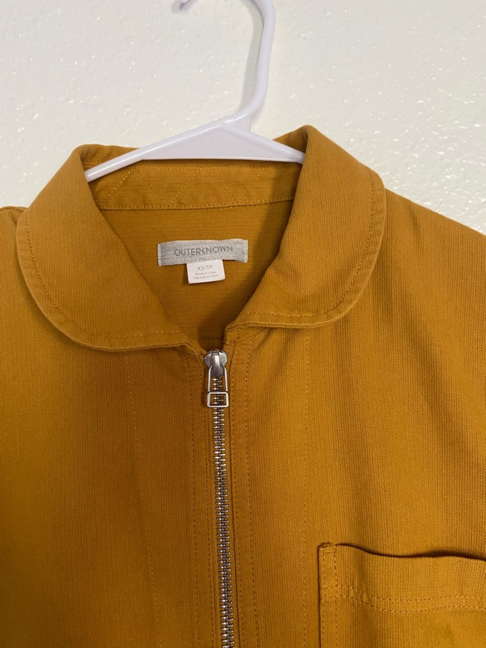 Outerknown Women's Mustard Yellow Zip-Front Utility Depot Jumpsuit - Picture 6 of 8